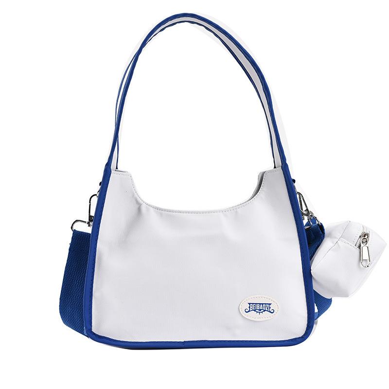 

Сумки Женские вместительные простые и легкие нейлоновые сумки Новые весенние сумки-багеты Нишевые холщовые сумки белый