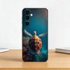 Süße kleine Schildkröte Handyhülle für Samsung Galaxy A73,A72,A71,A70,A53,A52,A51,Weiches Silikon Schwarze Hülle
