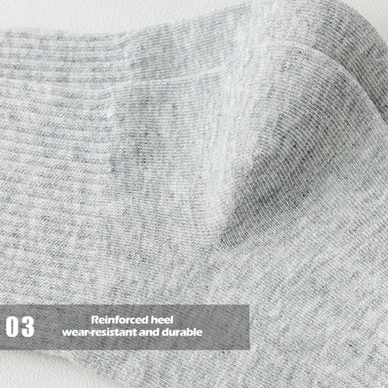 5 Paar Sommersocken aus hochwertiger schweißabsorbierender Baumwolle, Unisex, dünn, geruchshemmend, Sport-/Kurzsocken, klassische, einfarbige Freizeitsocken
