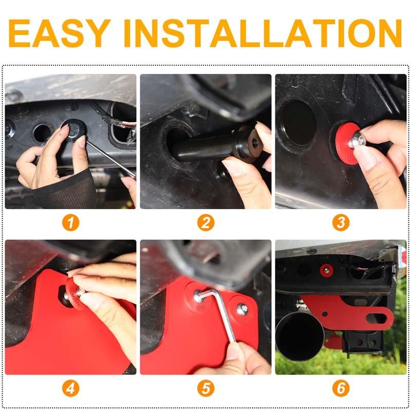 Car Rear Bumper Tow Hook Carbon Steel Rear Frame Side Trailer Hook Towing Bar Kit Car Accessory For Toyota Tacoma N400 2024-2026