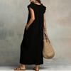 Summer Sleeveless Maxi Dress for Women Casual Deep V Neck Ruffle Long Dress Boho Beach Flowy Sundress with