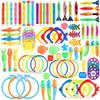 Splash Diving Toys Children'S Swimming Pool Treasure Hunting Diamond Diving Torpedo Water Ring Set Toys