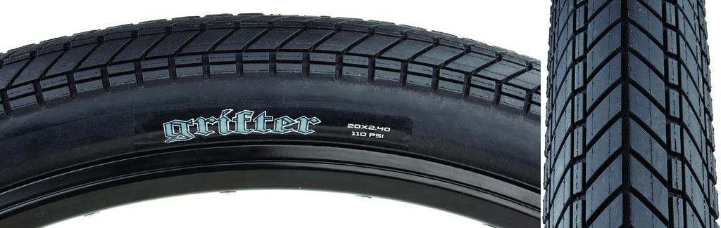 MAXXIS Grifter - Dual Compound - 20" - 2-Ply, EXO - Freestyle BMX Tire, Size 20x2.40 - 2-Ply.