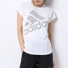 adidas T Shirts Women's White Crew Neck Moderate Cinched Waist EB4501