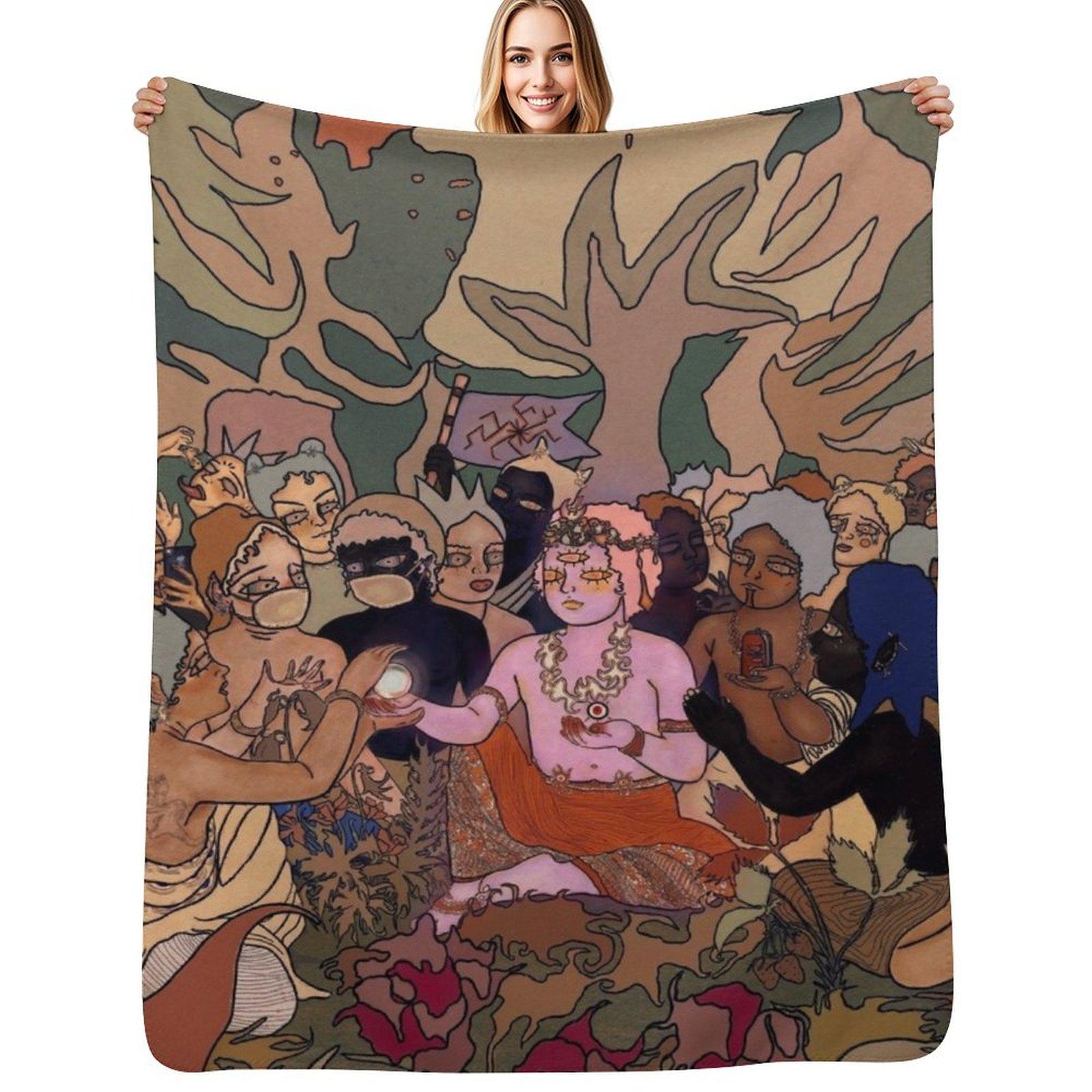 post human survival horror Throw Blanket Warm Cozy Throw Blanket for Living Room Couch 102x76cm(40x30in)