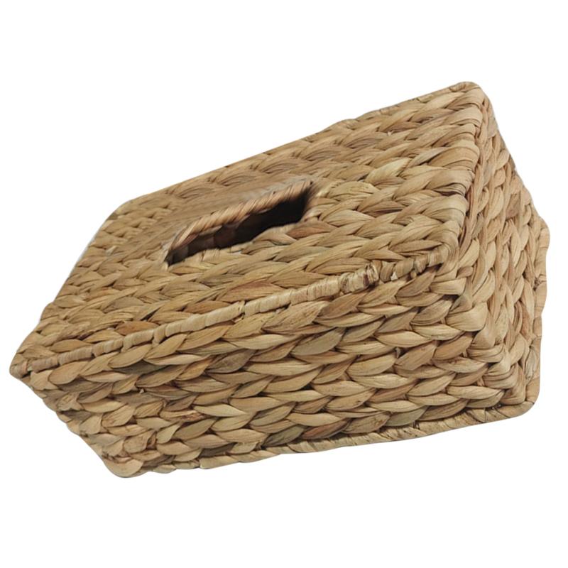 Taschentuchhalter Handgewebt Weide Stroh Gewebter Taschentuchhalter Papierbox Servietten Organizer für Tisch
