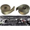Heat Shield Sleeve Fuel Line Heat Shield Auto Hose Spark Plug Wire Cover Protectors Boots Roll 2500 Degree For Car&Auto Wire Loom Brake Cable (1"