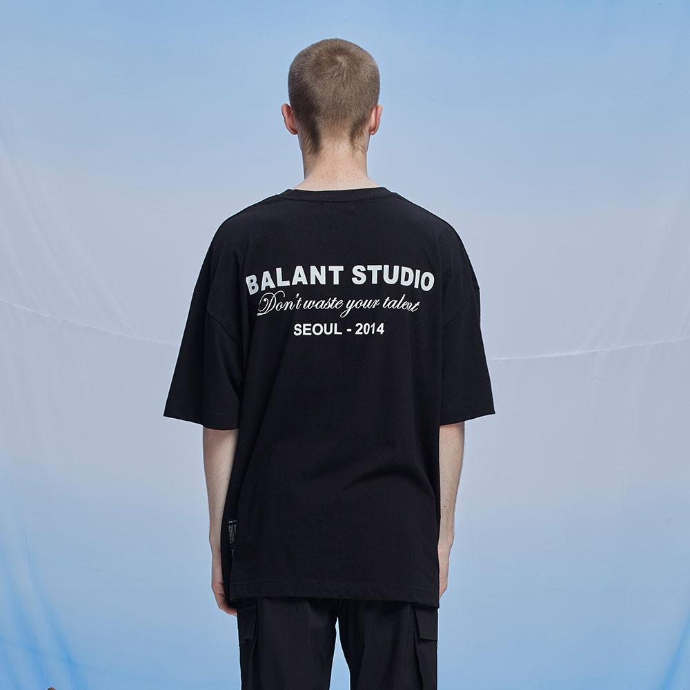 BALANT Classic Slogan Studio T-Shirt - Black