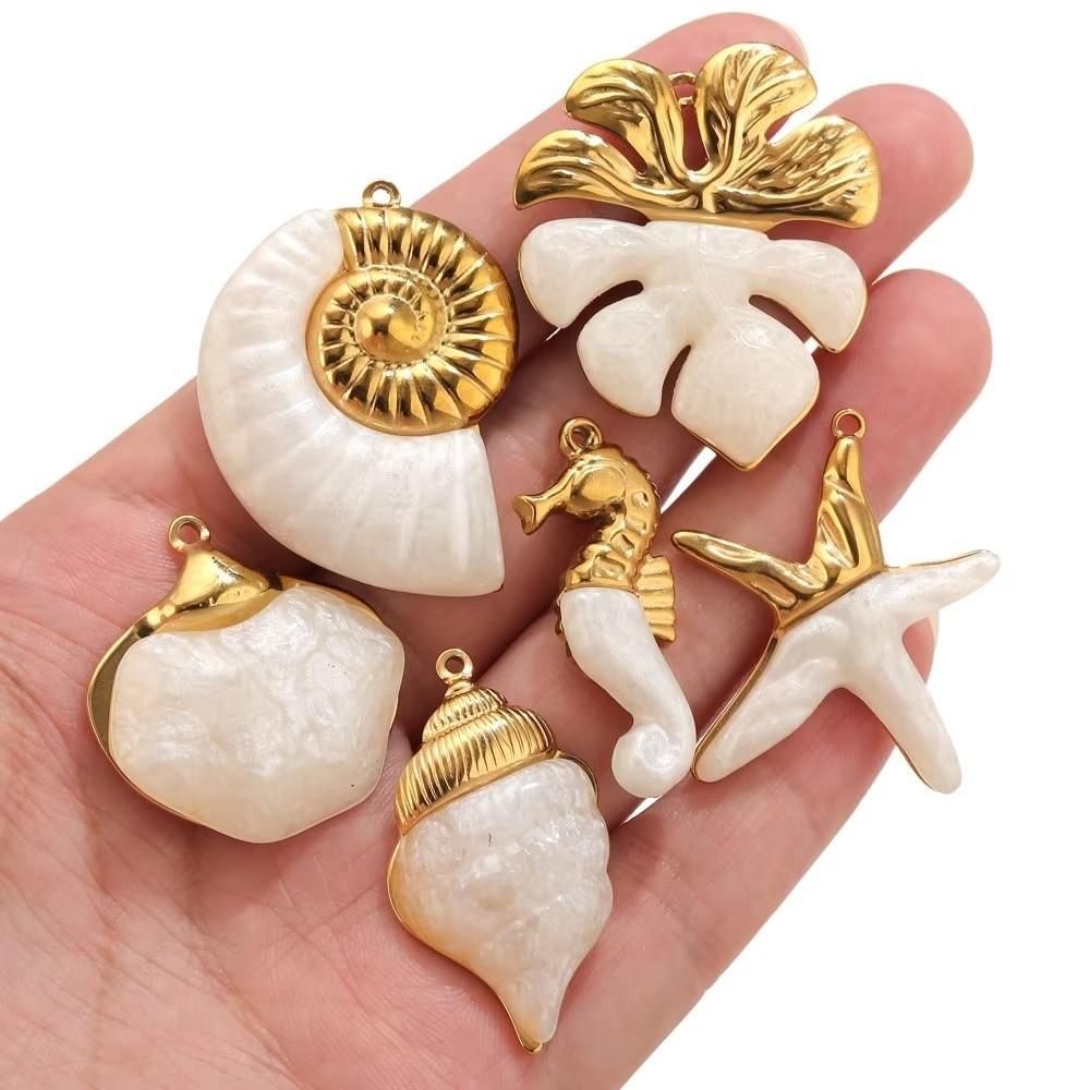 Ocean Theme Starfish Charms Pendants Large Size Conch Charm Pendant For Jewelry Making