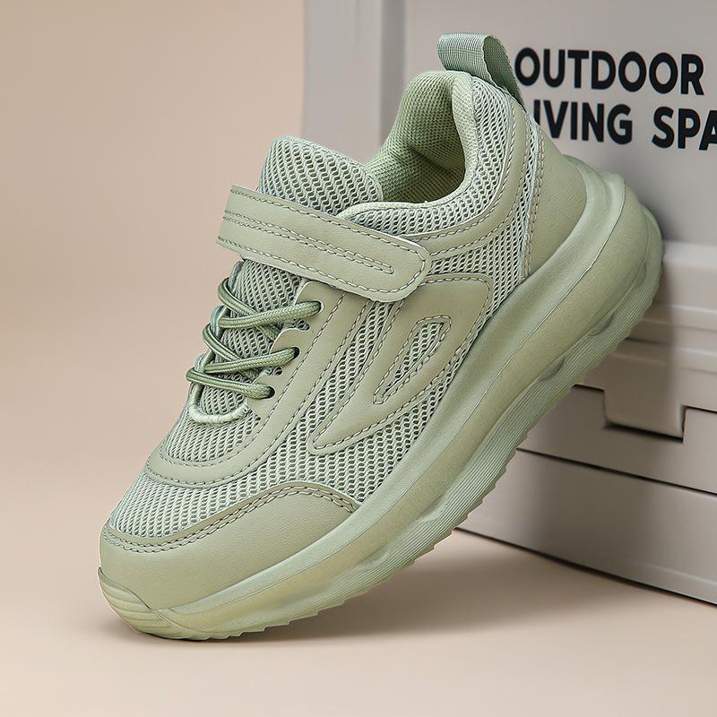 Детская маленькая белая обувь весна и осень сетчатая дышащая средняя и большая мальчики и девочки белые спортивные кроссовки