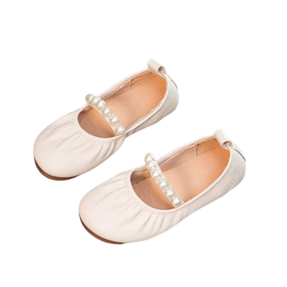 Pearl Girls Princess Shoes Soft Soled Kids Casual Flats Elegant Children Leather Shoes  Autumn