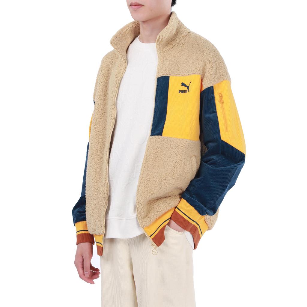 Puma Stay Warm Velvet Jackets Men's Khaki Stand Collar Moderate (Unisex) Velvet Jackets 534678 12