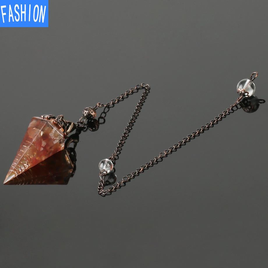 Dream Will Focus Yoga Pendant Natural Stone Cone Healing Necklace
