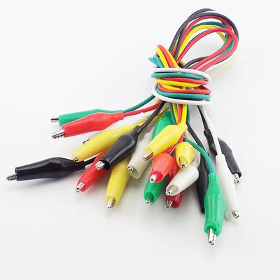 10pcs Alligator Crocodile Clips Cable Test Leads Jumper Wire Cord Electric Repair DIY Roach Clip Electrical Color Clips