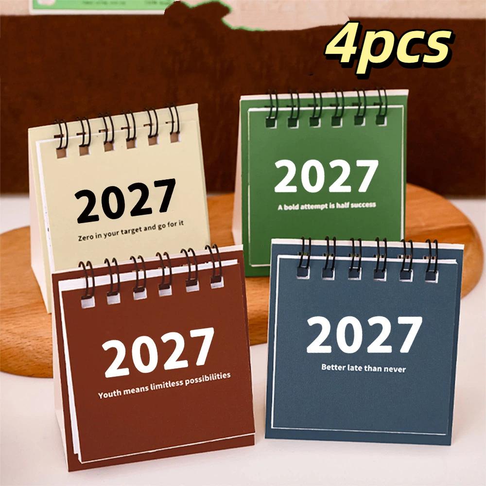 Calendario da scrivania Mini 2027 Formato tascabile Planner da viaggio portatile per casa Ufficio Scuola Tracciamento dell'orario di lavoro