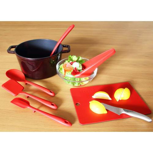 World Create ViV Antibacterial Silicone Kitchen Spatula, Dark Red, 60046