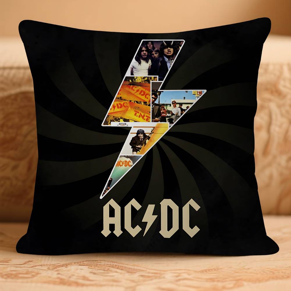 

Rock Singer A-AC D-DC Band Cushion Cover Inches Farmhouse Decor Home Throw Pillow Covers For Couch Decorations 16x16Inch