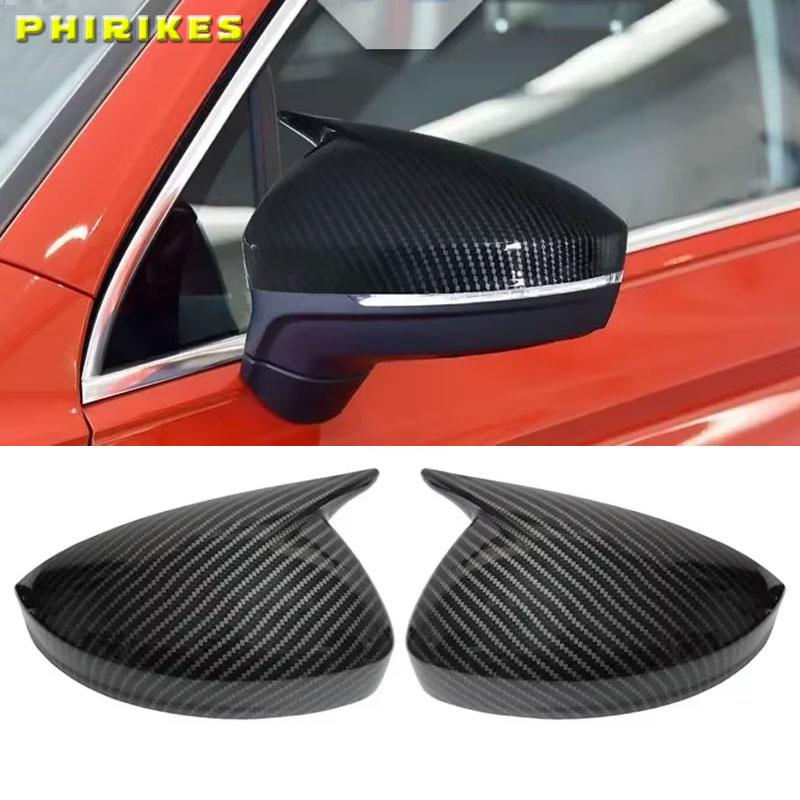 Accessories for Car Volkswagen Tiguan 2016-2020 Rearview Mirror Cover Case Shell Lid Gloss Black/Carbon