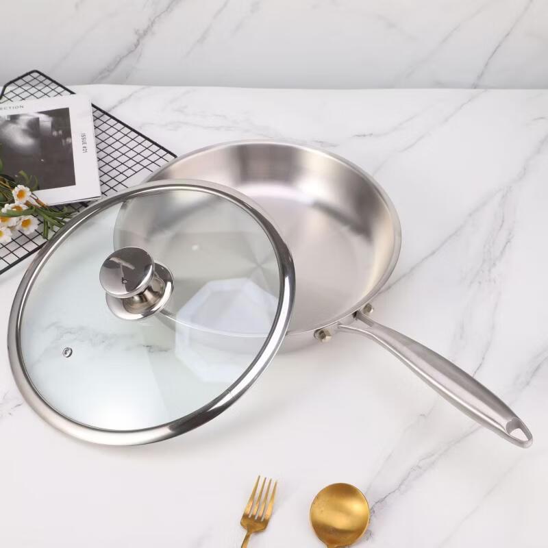 ZISIZ Stainless Steel Frying Pan