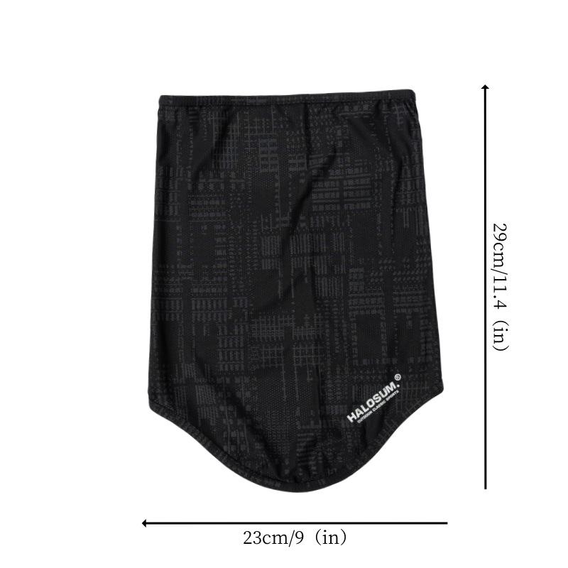 Thin Breathable Quick-dry Outdoor Face Mask Sun Protection Summer Ice Silk Scarf Letter Pullover Neck Warmer