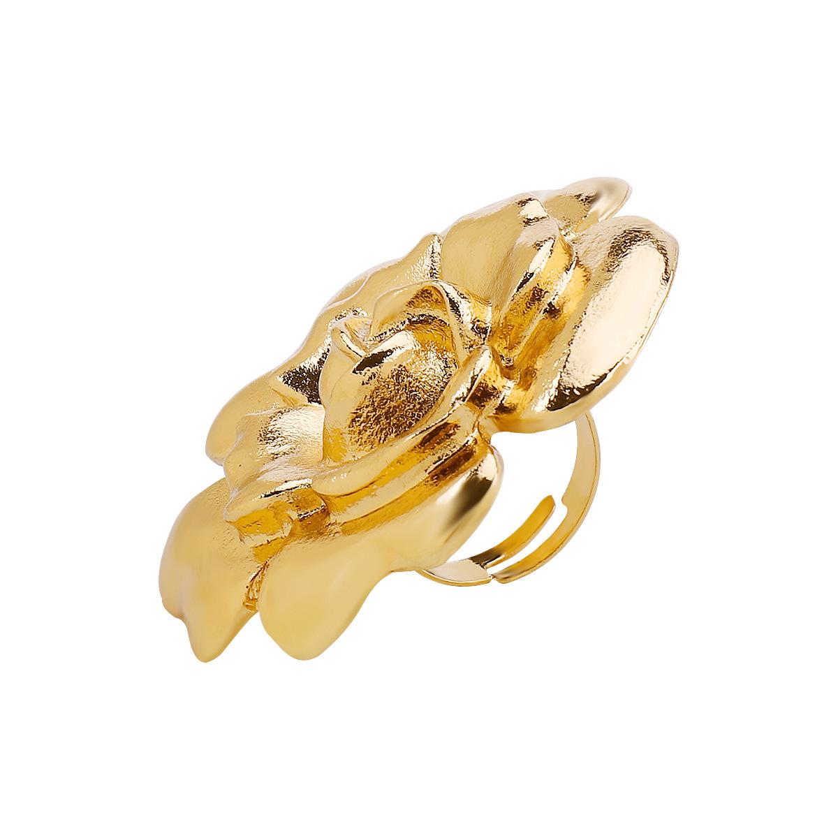 Европейский и американский ретро сплав набор цветочных украшений, темпераментные преувеличенные цветочные серьги ожерелье кольцо браслет