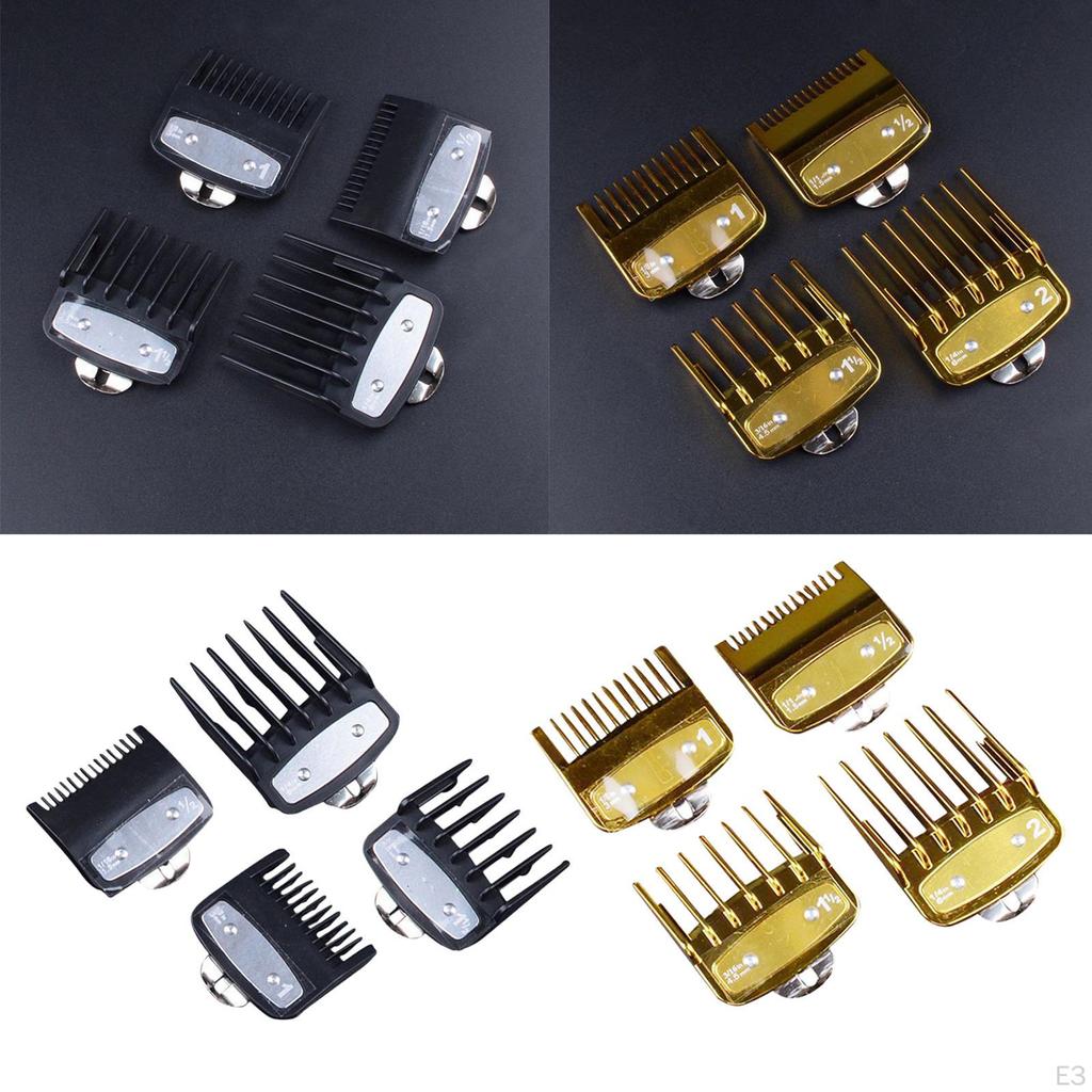 4 Pieces Guide Combs Universal Hair Clipper Limit Comb Sliding for Clippers