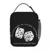 Time To Toss The Dice Wheel Of Time Insulated Lunch Bag for Women Children Portable Food Boxes Thermal Lunch Box Tote
