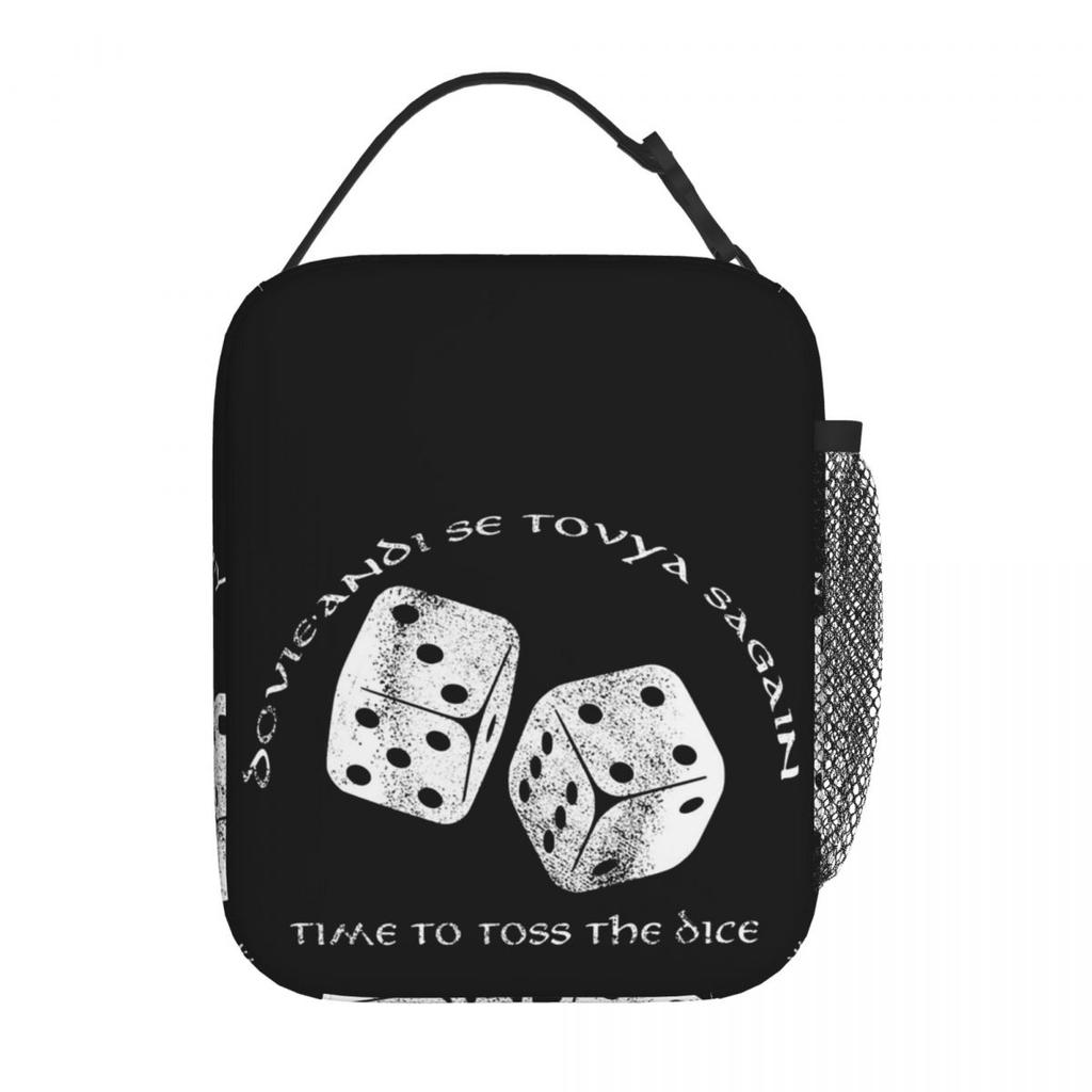 Time To Toss The Dice Wheel Of Time Insulated Lunch Bag for Women Children Portable Food Boxes Thermal Lunch Box Tote