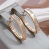 Fashion Gold Color Geometric Drop Earrings for Women Vintage English Earrings Bride Wedding Jewelry