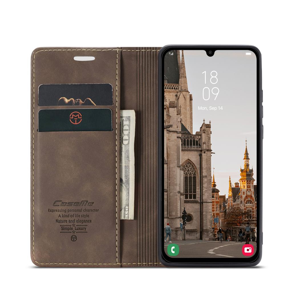 For Samsung Galaxy A16 5G/A16 4G Case CASEME 013 Series Card Holder Stand Leather Phone Cover