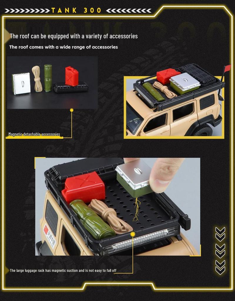 Softworld Off-Road Vehicle 1/24 Alloy Car Model with Sound & Light – Children's Pull-Back Toy