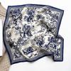 2022 Autumn/Winter Mulberry Silk Mori Style Print Square Scarf - Women's Warm Silk Neck Shawl