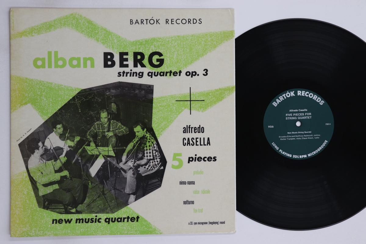 

LP Record NEW MUSIC QUARTET - Alban Berg String Quartet Op3 / Cas 906 BARTOK RECORDS 1954 US Classical Used