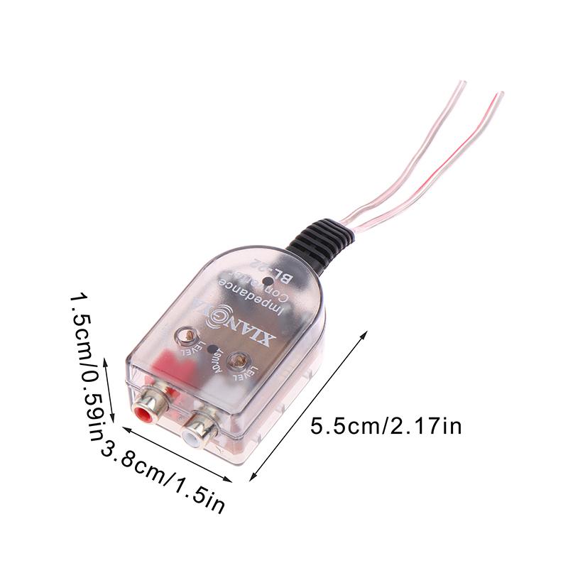 

Автомобильный динамик для RCA-адаптера уровня с высокого на низкий разъемы Автоматический линейный выход Аудиоконвертер Звук Сабвуфер Усилитель