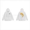 Stu Unisex Hooded Zip-Up Sweatshirt With Letter Print Fleece-Lined Oversized Fit Winter Casual Wear