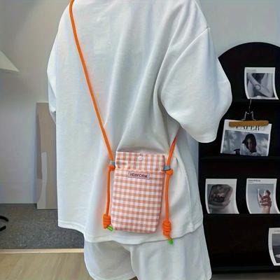 Small Square Mobile Phe Crossbody Bag, Mini Shoulder Bag, Trendy Fashi Small Crossbody Bag for Shopping, One Piece