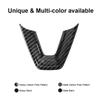 For Tesla Model 3 Highland 2024 Interior Decor Accesories Steering Wheel Cover U-shaped ABS Carbon Fiber Pattern Modified Parts