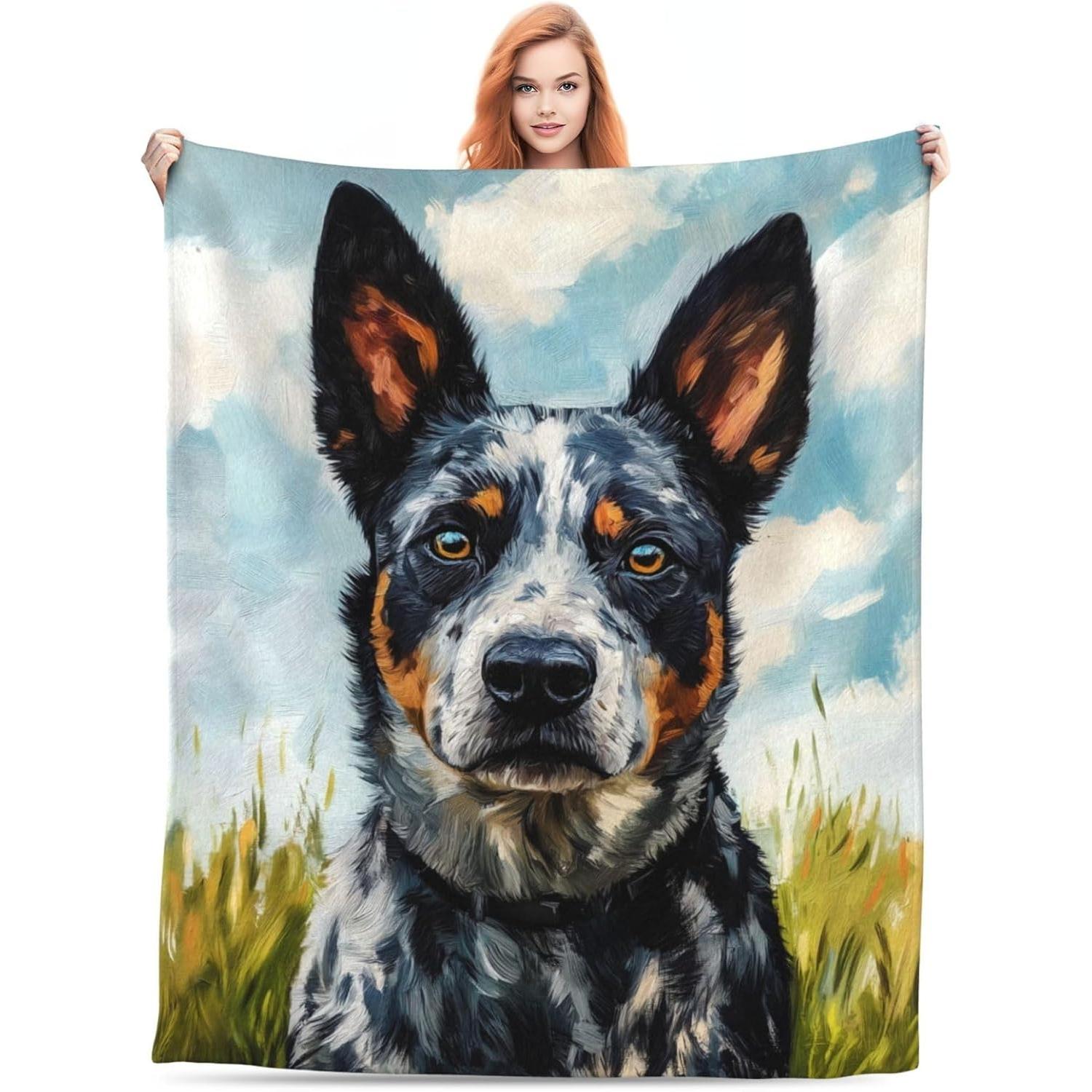 Tapestry cute blanket for Australian Cattle Dog 75x100
