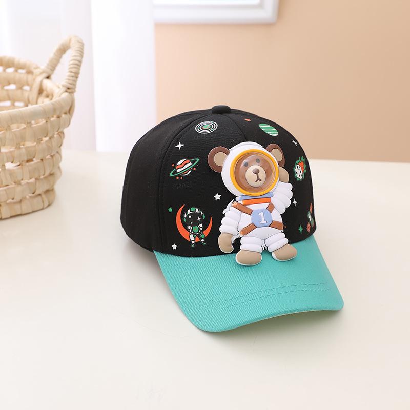 1pcs Kids Fashion Baseball Caps For Cartoon Cute Bear Retro Hip Hop Hat Unisex Street Adjustable Sun Visor Cap