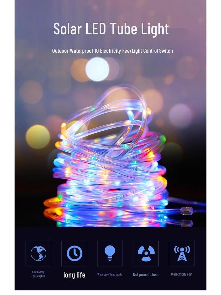 Ghirlande luminoase solare cu LED cu fir de cupru: Ghirlande luminoase de exterior impermeabile pentru decorarea curții