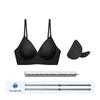 Seamless Backless U-Neck Halter Bra with Invisible Straps - Women's Lingerie