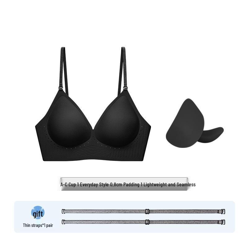Seamless Backless U-Neck Halter Bra with Invisible Straps - Women's Lingerie