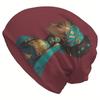 African Inspired Graphic Pattern Soft Fabric Beanie  Unisex Knitted Casual Skull Cap Polyester  Spandex Blend Stretchable