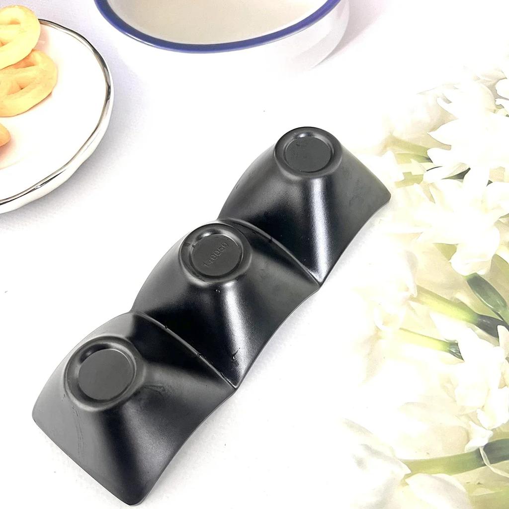 1 Stück - Schwarze Melamin-Saucenschälchen Küchengeschirr Küche Würzteller Sushi Soja-Dip-Schälchen Schüssel für Restaurant