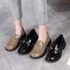 British Style Soft Leather Platform Loafers Women's 2025 Spring and Autumn Fashion Small Leather Shoes One Pedal Flat-soled Non-slip Women's Single 