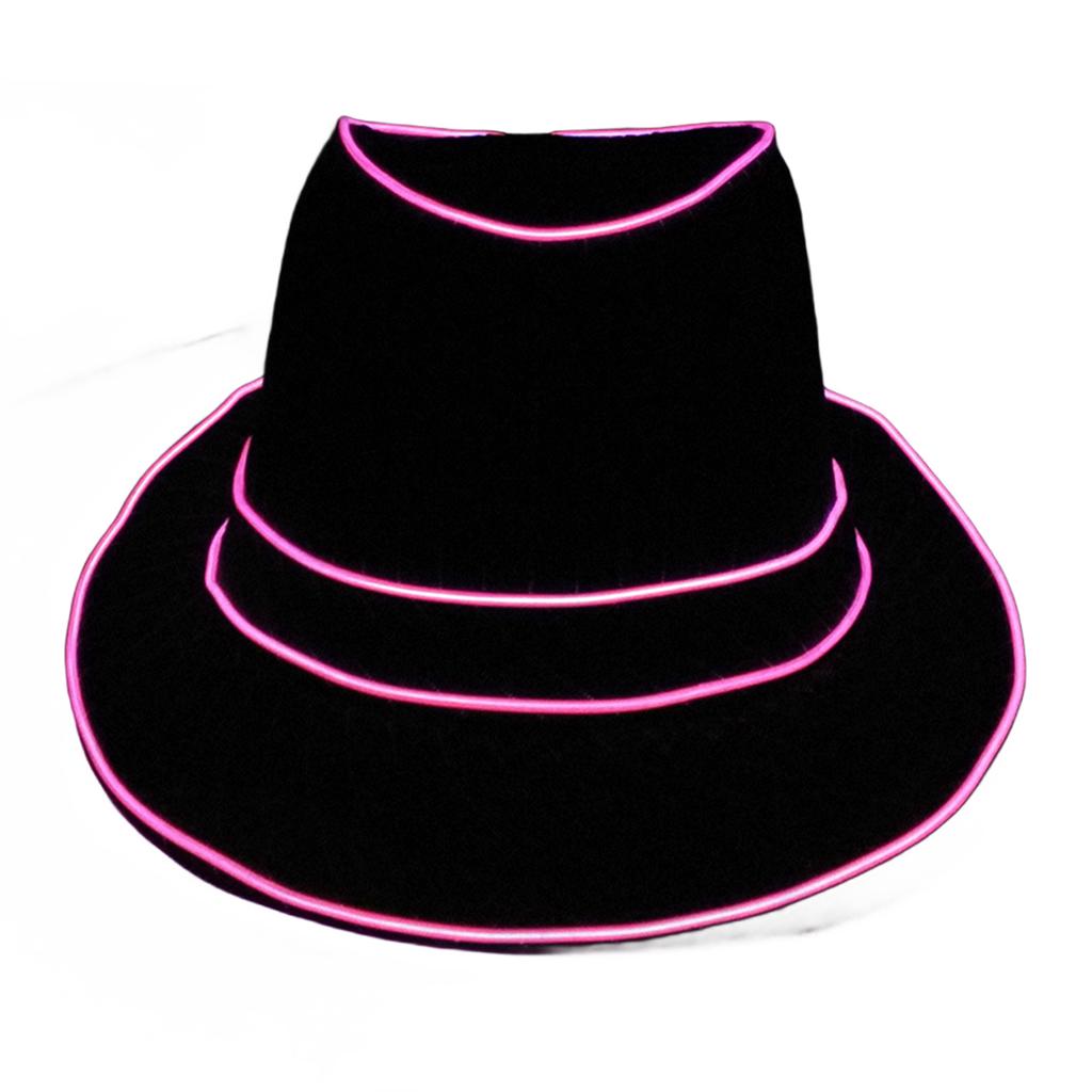 LED Top Hat for Women Men Flashing Nightclub Hat Light Up Blues Hat Adult Unisex Costume Hat Halloween Party Props Hat