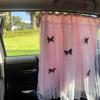 Butterfly Baby Sun Protection Suction Cup Car Curtains - Heat Insulation & Privacy Side Window Gauze Shade