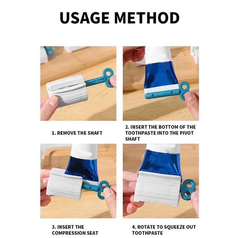 Rolling Tube Toothpaste Squeezer Toothpaste Seat Holder Stand Rotate Toothpaste Dispenser for Bathroom