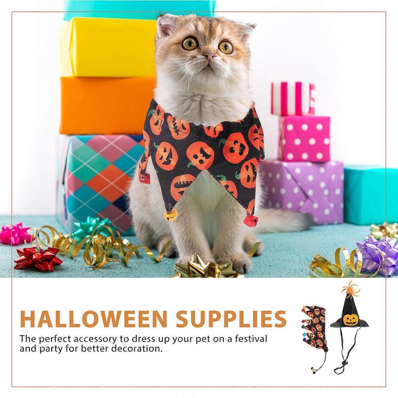 Pet Dog Costume Hat for Party Decoration 3Sets Assorted Color Neckerchief