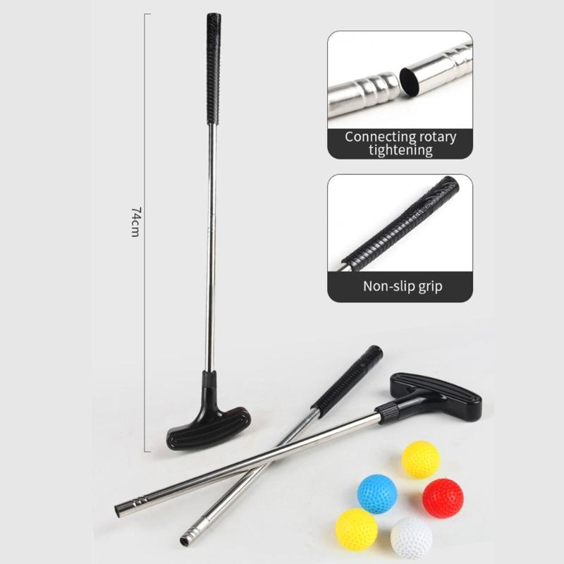 Complete Golf Putting Practice Set Includes Mat and Accessories for or Multiplayer Use to refines Technique Anywhere